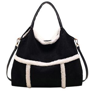 1627 Large Tote Bag Suede Crossbody Shoulder Purse Top Handle Handbag